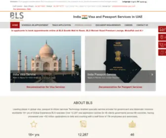 Blsindiavisa-Uae.com(The Official Website India Visa & Passport Application Centre in UAE) Screenshot