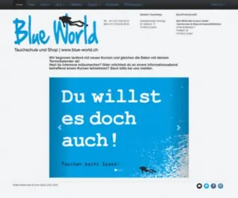 Blue-World.ch(Blue World dive & more GmbH) Screenshot