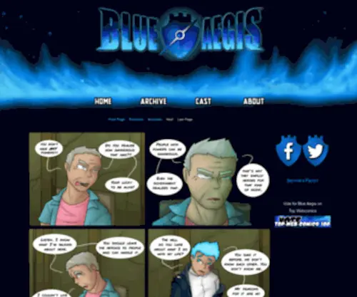 Blueaegiscomic.com(Blue Aegis) Screenshot