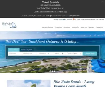 Bluearuba.com(Blue Aruba Rentals) Screenshot