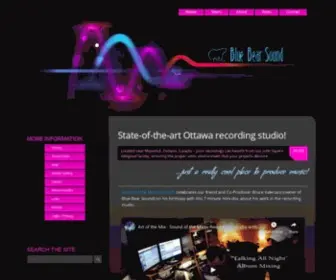 Bluebearsound.com(State-of-the-art recording studio in Ottawa, Ontario, Canada) Screenshot