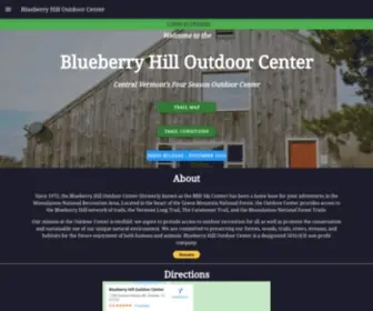 Blueberryhilltrails.com(Blueberry Hill Outdoor Center) Screenshot