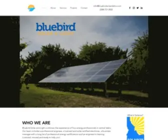 Bluebirdsolaridaho.com(Residential & Commercial Solar) Screenshot