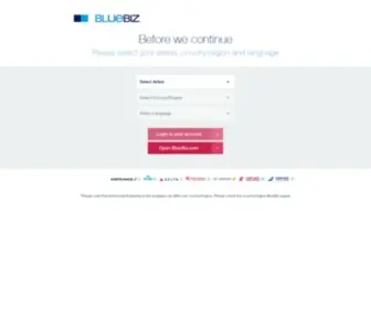 Bluebiz.info(Airline corporate loyalty programme) Screenshot