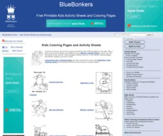 Bluebonkers.com(Coloring Pages and Activity Sheets) Screenshot