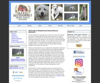Bluebonnetanimalrescue.org(Bluebonnet Animal Rescue Network) Screenshot