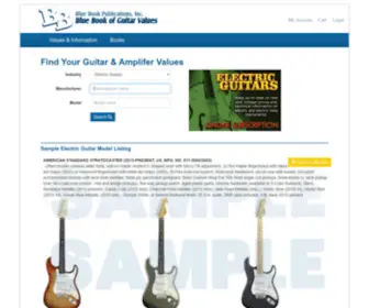 Bluebookofguitarvalues.com(Blue Book Of Guitar Values) Screenshot