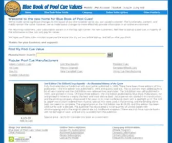 Bluebookofpoolcuevalues.com(Blue Book of Pool Cue Values) Screenshot