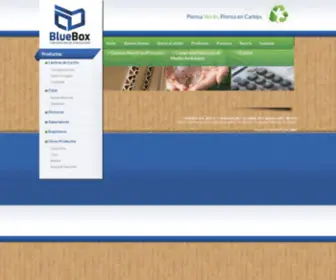 Bluebox.com.mx(Bluebox, lámina de cartón en Monterrey, caja de cartón en Monterrey) Screenshot