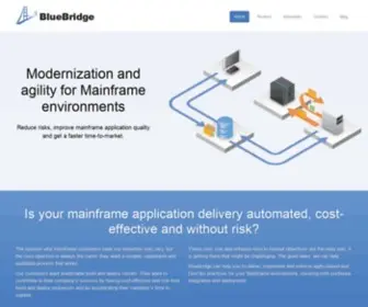 Bluebridgesoftware.com(Mainframe Modernization using Life Cycle Management) Screenshot