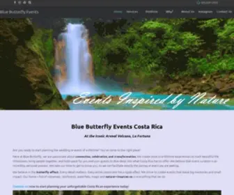 Bluebutterflycostarica.com(Blue Butterfly Events Costa Rica) Screenshot