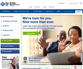 Bluecarenetwork.com(Michigan Health Insurance Plans) Screenshot