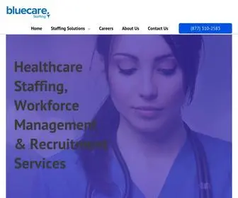 Bluecarestaffing.com(BlueCare Staffing) Screenshot