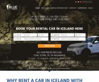 Bluecarrental.is(Car rental in Iceland) Screenshot