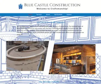 Bluecastleconstruction.com(Millwork Installation) Screenshot