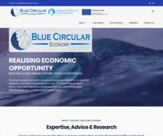 Bluecirculareconomy.eu(Generates sustainable business opportunities from waste fishing nets) Screenshot