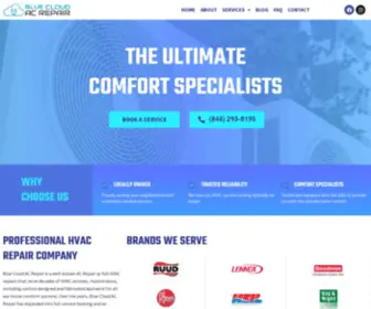 Bluecloudacrepair.com(Professional HVAC Repair) Screenshot