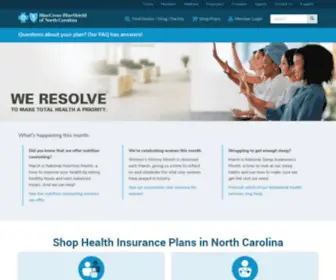 Bluecrossnc.com(North Carolina Health Insurance Plans) Screenshot