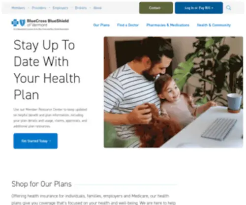 Bluecrossvt.org(Vermont's Local Nonprofit Health Plan) Screenshot