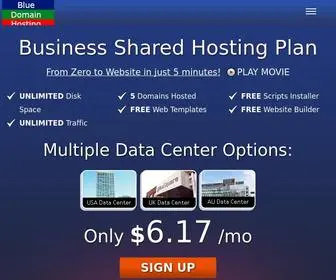 BlueDomainhosting.com(Cloud web hosting) Screenshot