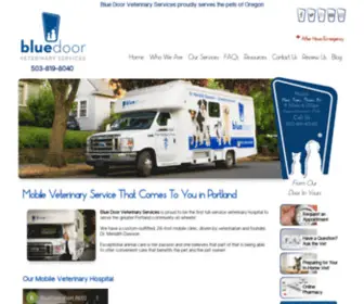 Bluedoorvet.com(Mobile Veterinary Hospital Portland) Screenshot