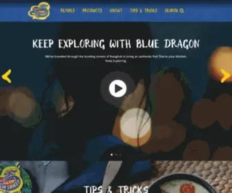 Bluedragon.co.uk(Blue Dragon authentic Asian products and recipes) Screenshot