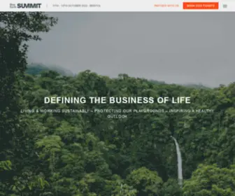 Blueearthsummit.com(Defining the business of life About The Summit) Screenshot