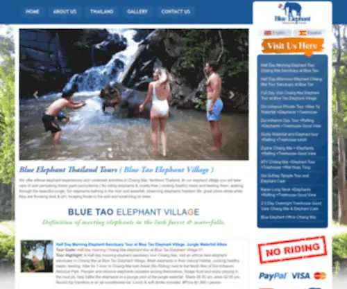 Blueelephantthailandtours.com(Blue Elephant Thailand Tours Chiang Mai) Screenshot