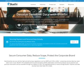 Bluefin.com(Payment & Sensitive Data Security Solutions) Screenshot