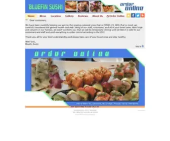 Bluefinsushinj.net(Bluefin Sushi) Screenshot