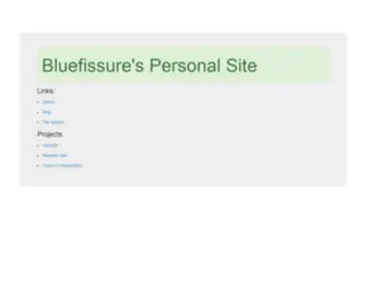 Bluefissure.com(Bluefissure's Personal Site) Screenshot