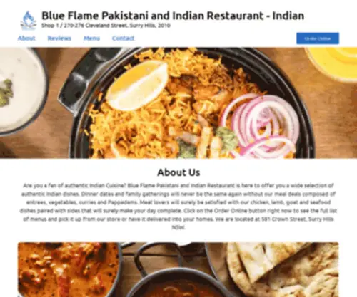 Blueflamepakistani.com.au(Blue Flame Pakistani and Indian Restaurant) Screenshot