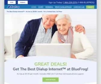 Bluefrog.com(The Best Dialup Internet) Screenshot