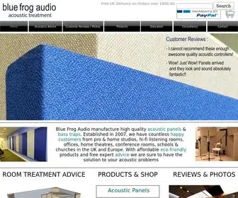 Bluefrogaudio.co.uk(Blue Frog Audio Acoustic Treatment) Screenshot