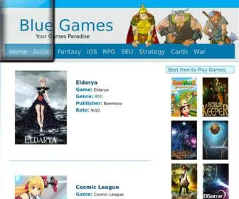 Bluegames.org(Blue Games) Screenshot