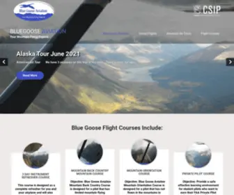 Bluegooseaviation.com(Your Mountain Flying Experts) Screenshot