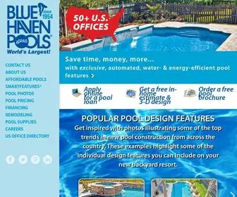 Bluehaven.com(Inground Pool Contractor Building Custom Pools) Screenshot