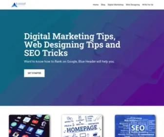 Blueheader.com(Digital Marketing Tips) Screenshot