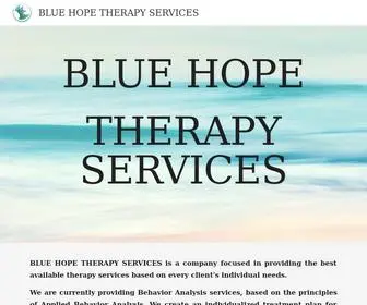 Bluehopetherapyservices.com(BLUE HOPE THERAPY SERVICES) Screenshot