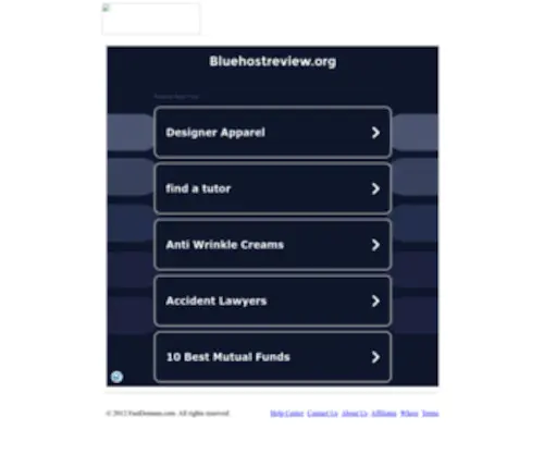 Bluehostreview.org(Welcome) Screenshot