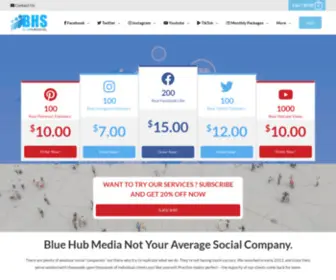 Bluehubsocial.com(Blue Hub Media) Screenshot