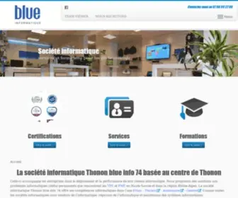 Blueinfo.fr(Société informatique Thonon blue info) Screenshot