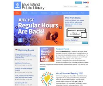 Blueislandlibrary.org(Raising the Bar In Library Services) Screenshot