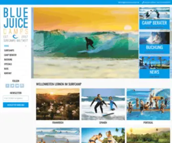 Bluejuice-Camps.de(Surfcamps weltweit) Screenshot