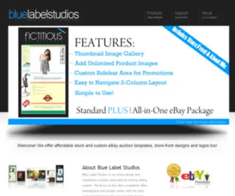 Bluelabelstudios.com(EBay Templates and eBay Shop & Store Front Designs) Screenshot