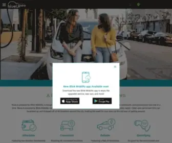 Bluela.com(Blink Mobility's car sharing program) Screenshot