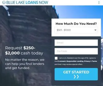 Bluelakesloansnow.net(Quick & Easy online process for Cash Loans) Screenshot