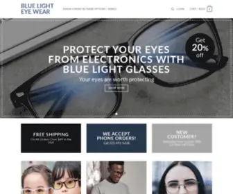 Bluelighteyewearhq.com(Blue Light Eye Wear) Screenshot