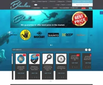 Bluelize.com(Scuba diving equipments store) Screenshot