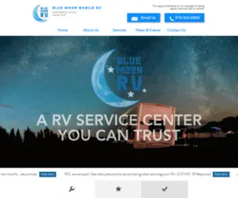 Bluemoonrv.com(Blue Moon Mobile RV Carrollton Texas) Screenshot